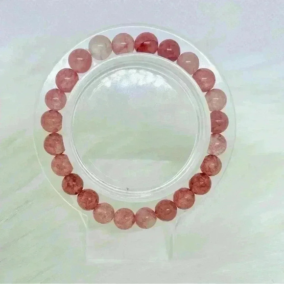 Mauvy Spar Stone Beaded Bracelet - Picture 2 of 5